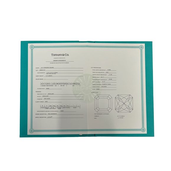 Tiffany & Co. Lucida Diamond Engagement Ring in Platinum I VVS2 1.07 CTW - Picture 5 of 6